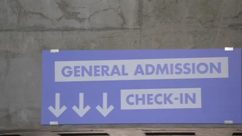 General admission sign Stock Footage 310629338