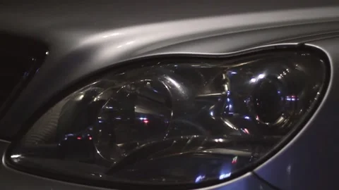 General and close-up car in the evening Stock Footage 130738233