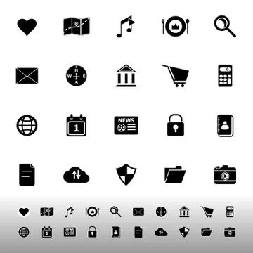 General application icons on white background イラスト素材