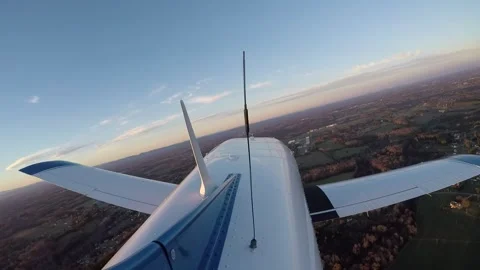 General Aviation Aircraft Executes Precision Approach for Safe Airport Landing Stock Footage 293965239
