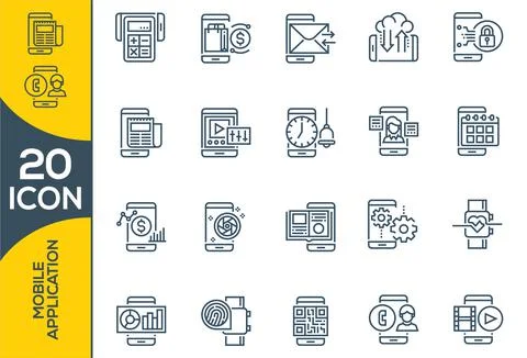 General basic icon symbol phone application user interface. set of applicatio イラスト素材