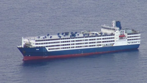 General cargo vessel anchored. Stock Footage 117911095