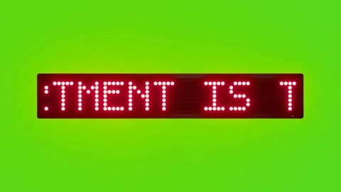 GENERAL COMPARTMENT IS TOWARDS THE REAR END Scrolling Red Dot Matrix LED Text Stock Footage 317365339
