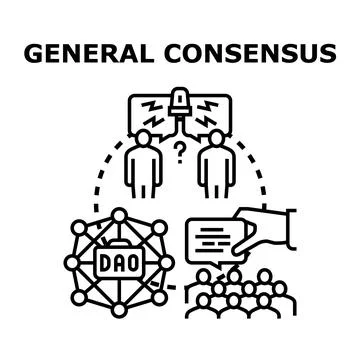 General consensus reaching, voting, and deciding process 스톡 일러스트