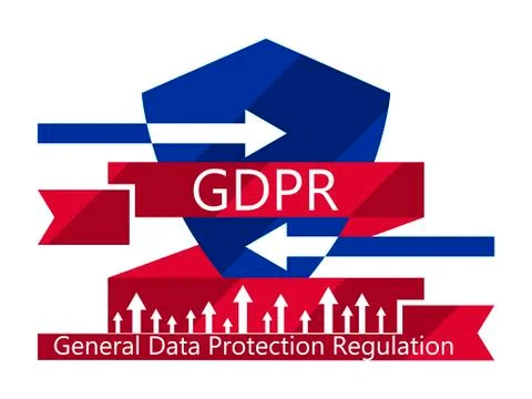 General data protection regulation, abbreviation: DSGVO. Protection of natura 스톡 일러스트