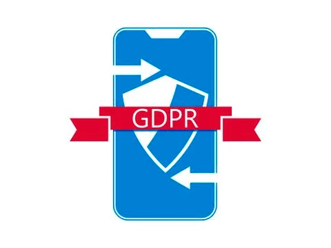 General data protection regulation, abbreviation: DSGVO. Protection of natura Illustrazione stock