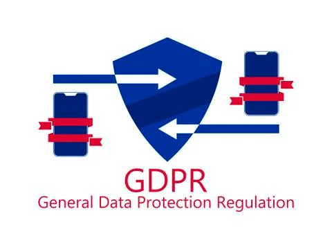 General data protection regulation, abbreviation: DSGVO. Protection of natura イラスト素材