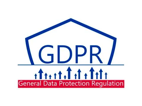 General data protection regulation, abbreviation: DSGVO. Protection of natura Illustrazione stock