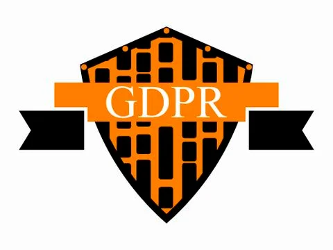 General data protection regulation, abbreviation: DSGVO. Protection of natura Stock Illustration