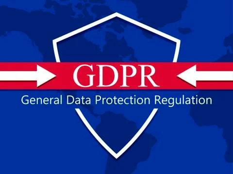 General data protection regulation, abbreviation: DSGVO. Protection of natura イラスト素材