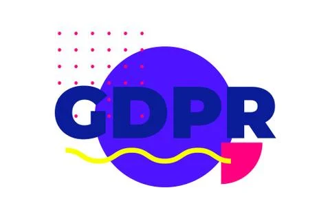 General Data Protection Regulation Abstract Geometric Design Stock Illustration