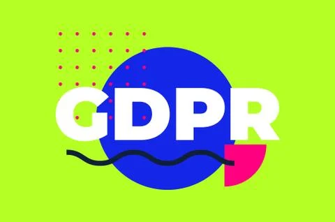 General Data Protection Regulation Abstract Geometric Design イラスト素材