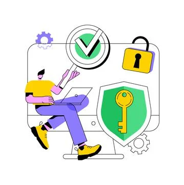 General data protection regulation abstract concept vector illustration. Illustrazione stock