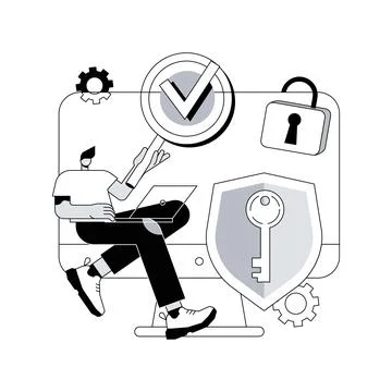 General data protection regulation abstract concept vector illustration. Stock Illustration