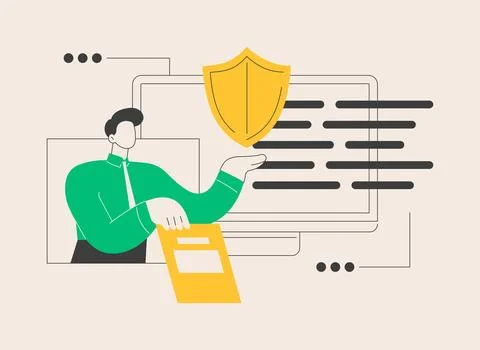 General data protection regulation abstract concept vector illustration. Illustrazione stock