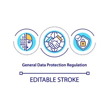 General data protection regulation concept icon Illustrazione stock