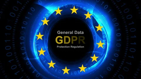 General Data Protection Regulation - GDPR neon motion background 스톡 동영상 334097651