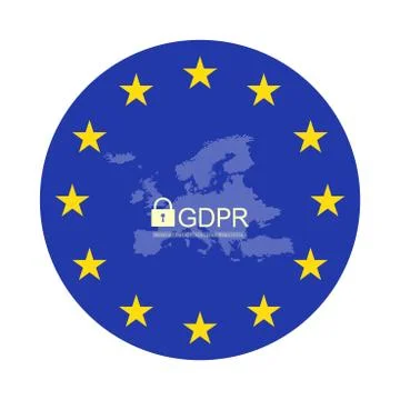 General Data Protection Regulation, GDPR. European GDPR concept flyer template Stock Illustration