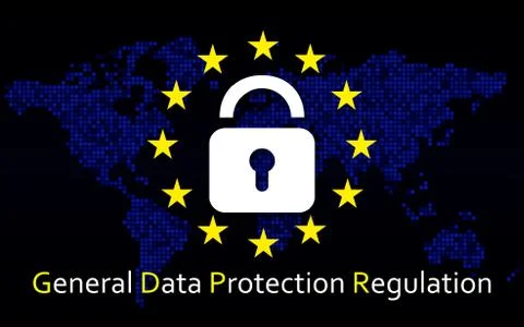 General Data Protection Regulation (GDPR) 库存插图