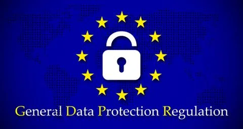 General Data Protection Regulation (GDPR) 库存插图