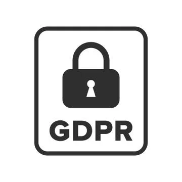 General Data Protection Regulation (GDPR) symbol  Stock Illustration