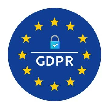 General Data Protection Regulation GDPR. Internet european safety. Privacy 스톡 일러스트