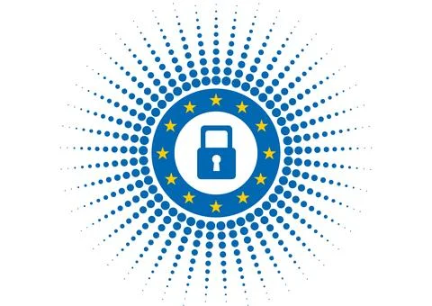 General Data Protection Regulation - GDPR hi-tech background Stock Illustration
