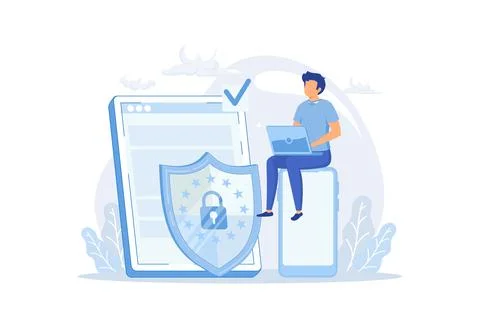 General data protection regulation Personal information control and securit.. Stock Illustration