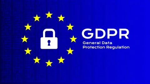 General Data Protection Regulation. Vector Tech BG Stock Illustration