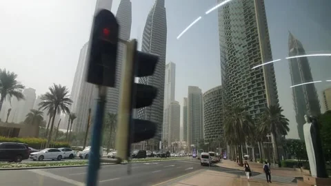 General daytime view of the Dubai city skyline Stock Footage 321894202