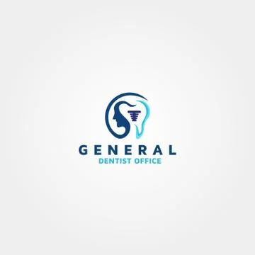 General dentist office Vector logo design template Idea and inspiration Stock Illustration