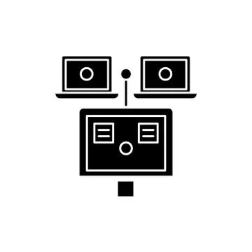 General documents black icon, vector sign on isolated background. General Stockillustratie