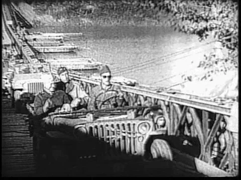 General Dwight D. Eisenhower visits with soldiers in the 1940s. Stock Footage 75297583