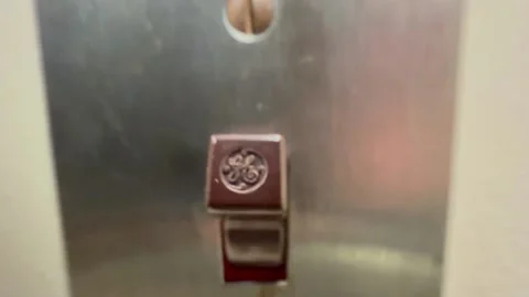 General Electric Light Switch - Macro Shot Stock Footage 169201048