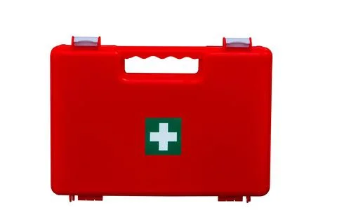 General first aid kit isolated on white background Stock Photos