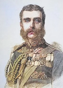 General Frederic Augustus Thesiger, 2nd Baron Chelmsford, 1827 to 1905, British 库存插图