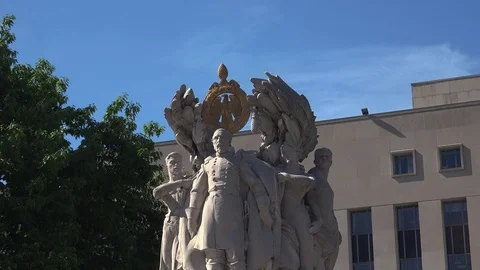 The General George Meade memorial statue, Stock Footage 82633498