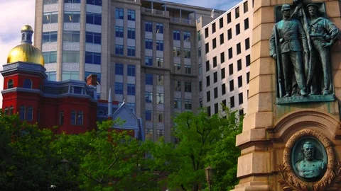 The General George Meade memorial statue, Stock Footage 82633705