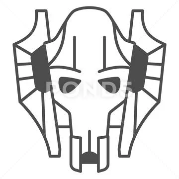 General Grievous solid icon, star wars concept, kaleesh warlord supreme ...