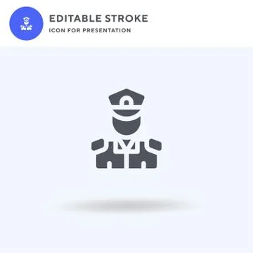 General icon vector, filled flat sign, solid pictogram isolated on white, log Illustrazione stock