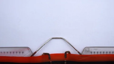 General info - phrase printed on an old typewriter in red letters, close up. Stock Footage 126644936