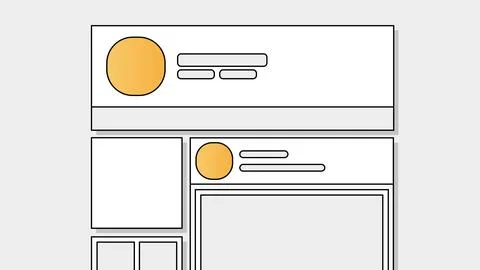 General interface of social networks Stock Illustration
