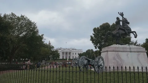 General Jackson statue in washington DC Stock Footage 94394691