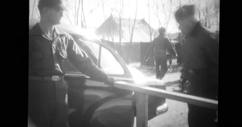 General John E Hull getting inside car Stock Footage