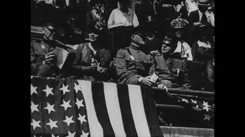 General John J Pershing attending a track meet Stock Footage 43331626