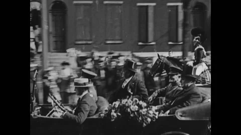 General John J Pershing saluting to crowd Stock Footage 43329999