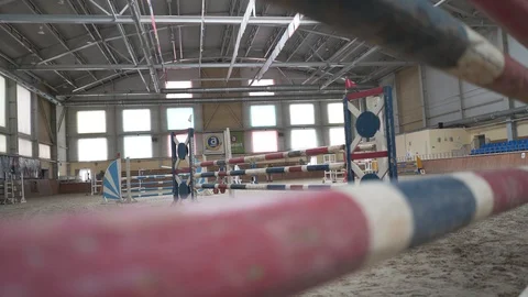 The General layout of the obstacles on the racetrack Video stock 128171407