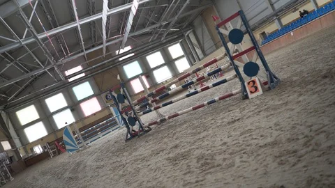 The General layout of the obstacles on the racetrack Stock Footage 128171651