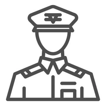 General line icon. Commander vector illustration isolated on white. Veteran Stock Illustration