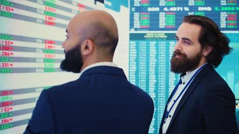 General manager and CEO sharing insight about a new development strategy Stock Photos
